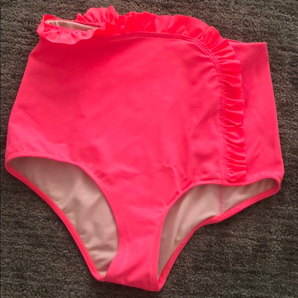 Kortni Jeane Fiery Coral Cascade Bottoms S